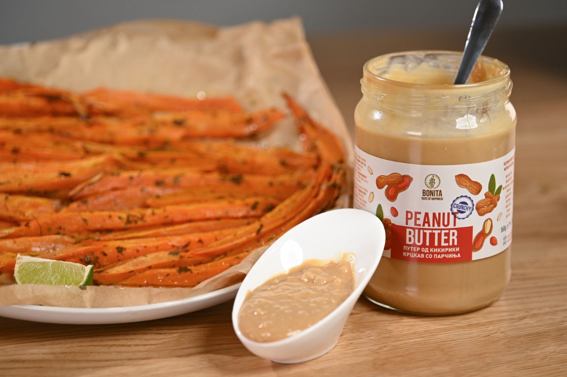 Healthy snack with butter